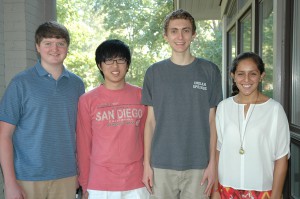 National Merit Scholar Semifinalists from Indian Springs School are, from left: Caleb Caldwell, Bowen Lu, Benjamin Kitchens and Victoria Saenz.