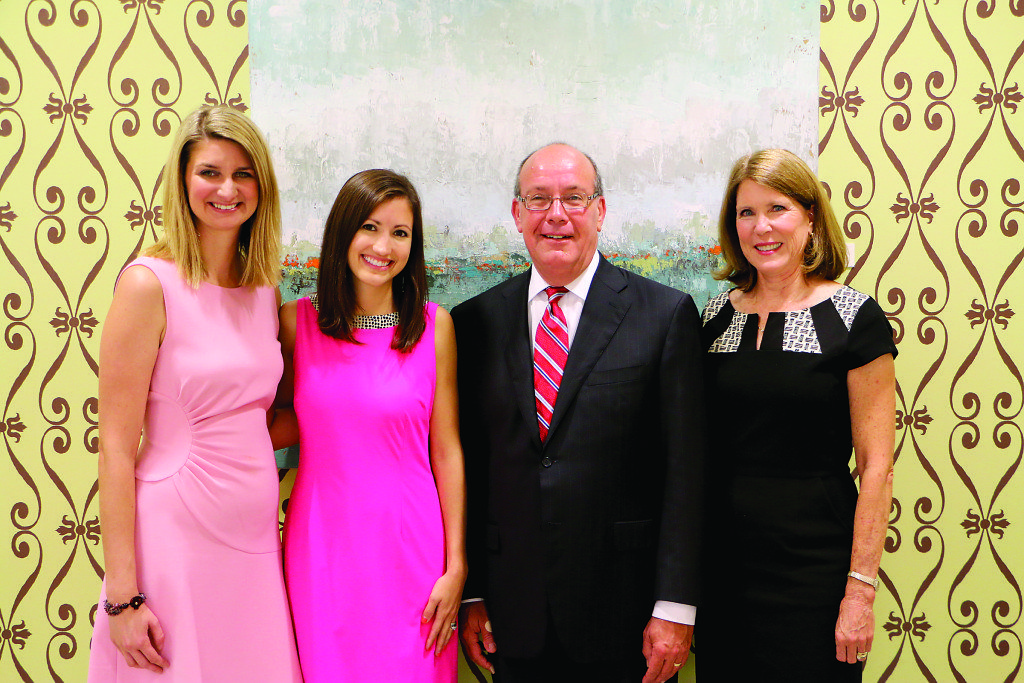 From left: Brittany Jones, general manager at Gus Meyer, Smith Sinrod, designer, Herman Heinle, president of Gus Meyer and Sue Ellen Lucas, co-chair of the Linly Heflin Scholarship Luncheon and Fashion Show.