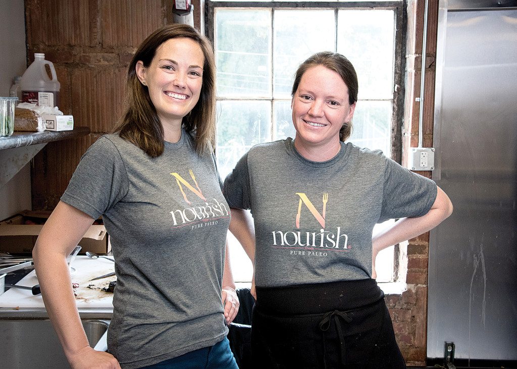 Mary Drennen and Tiffany Vickers Davis, from left, started their food delivery company last November. Both are busy moms – and both are into nutritious eats. Journal photos by Lee Walls Jr.