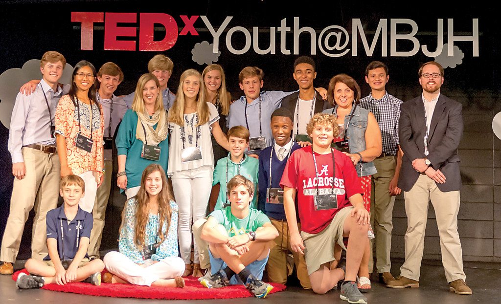 Suzan Brandt and the MBJH Ted-Ed club. Brandt will travel to Switzerland in December to attend a TEDx workshop and the TEDGlobal conference. Photo special to the Journal