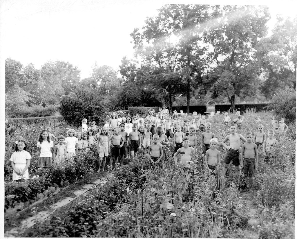 In the early years of the Fresh Air Farm, a regular activity for the children was gardening.