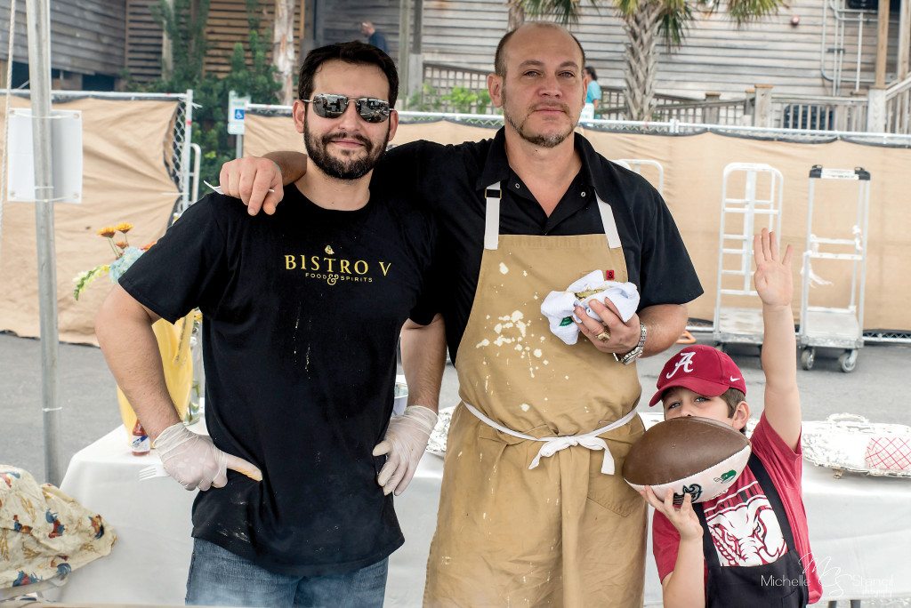Jeremy Downey, right, owner and chef of Bistro V in Vestavia Hills, with Roy Pedroso participating in The Hangout Oyster Cook-off and Craft Beer Weekend in Gulf Shores Nov. 6-7. Photos special to the Journal